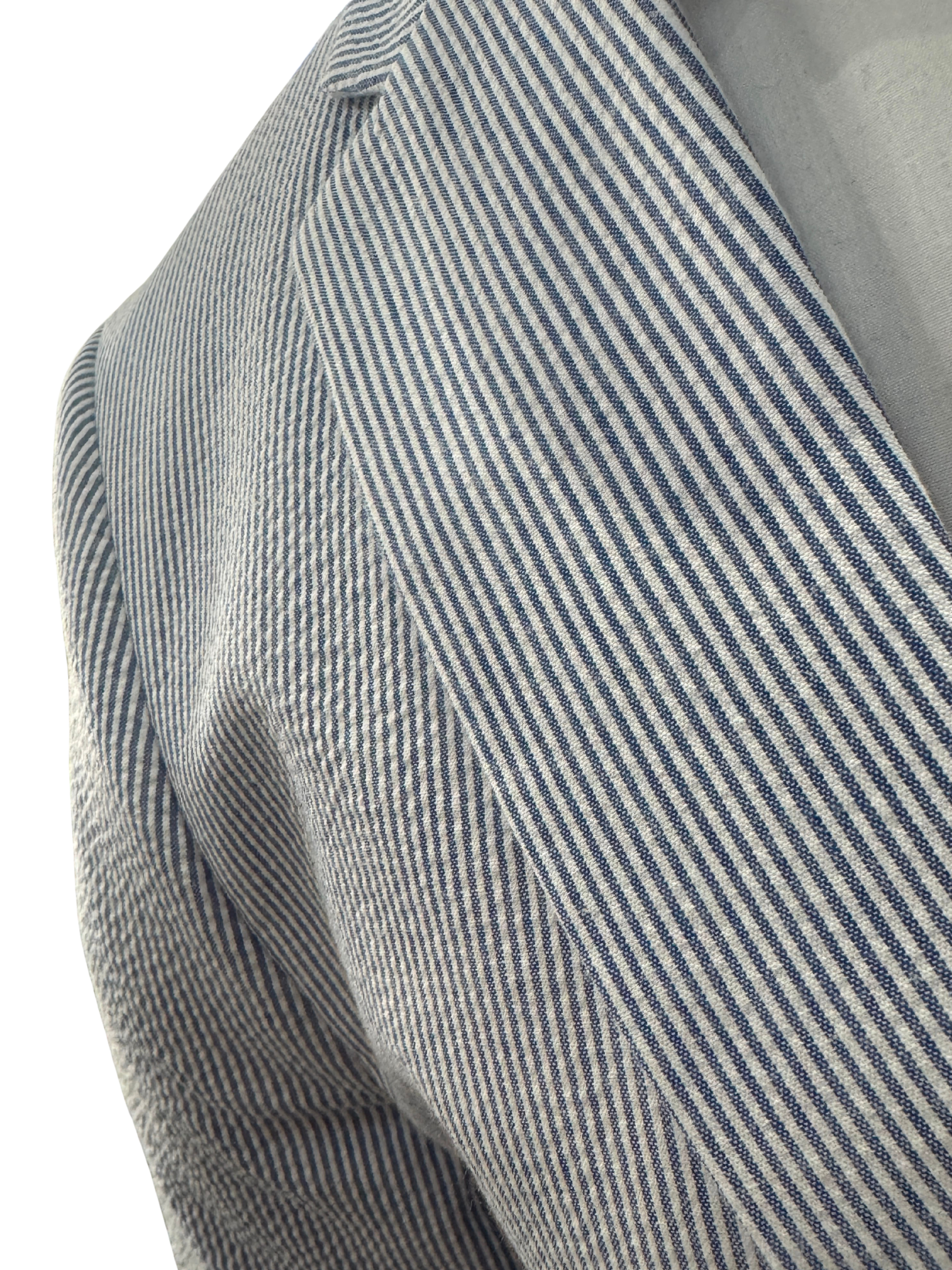 Vitali Blue Seersucker Two-Piece Suit