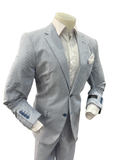 Vitali Blue Seersucker Two-Piece Suit