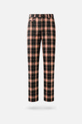 Black & Orange Plaid Trousers