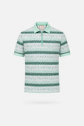 Mint Striped Knit Polo