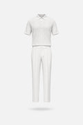 White Cable-Knit Two-Piece Set