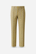 Yellow & Blue Plaid Trousers